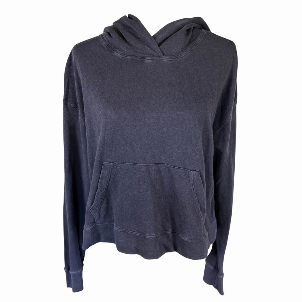 Standard James Perse Womens Estilo Hoodie Black S Gothic Goth Emo Minimalist
